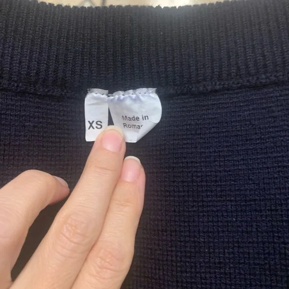 100%wool navy blue pencil skirt - Picture 4 of 5